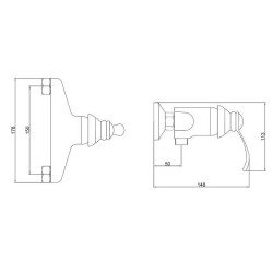 Mitigeur douche - ROUSSEAU - BYRON - cartouche céramique - laiton - c