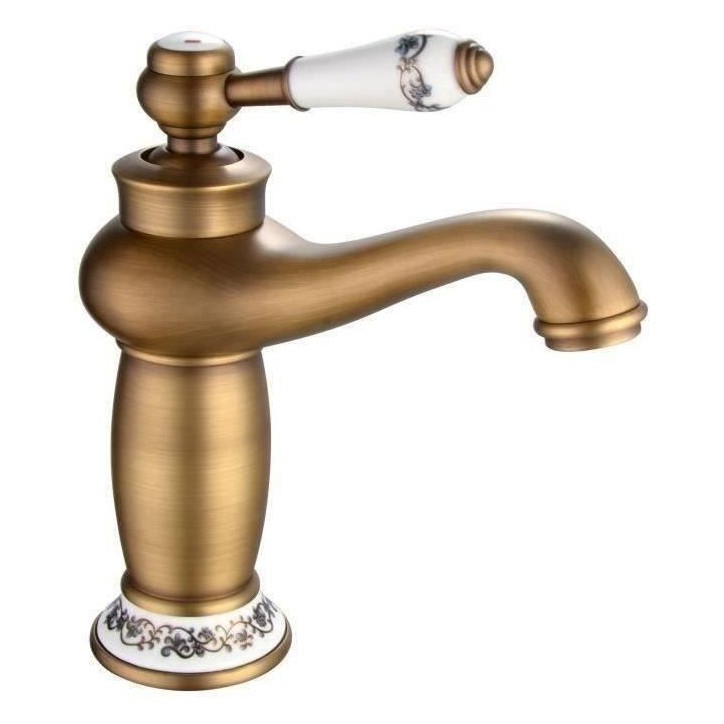 Mitigeur lavabo ROUSSEAU MARPLE vieux bronzé - cartouche céramique et aérateur réducteur de débit Mitigeur lavabo ROUSSEAU MARPLE vieux bronzé - cartouche céramique et aérateur réducteur de débit