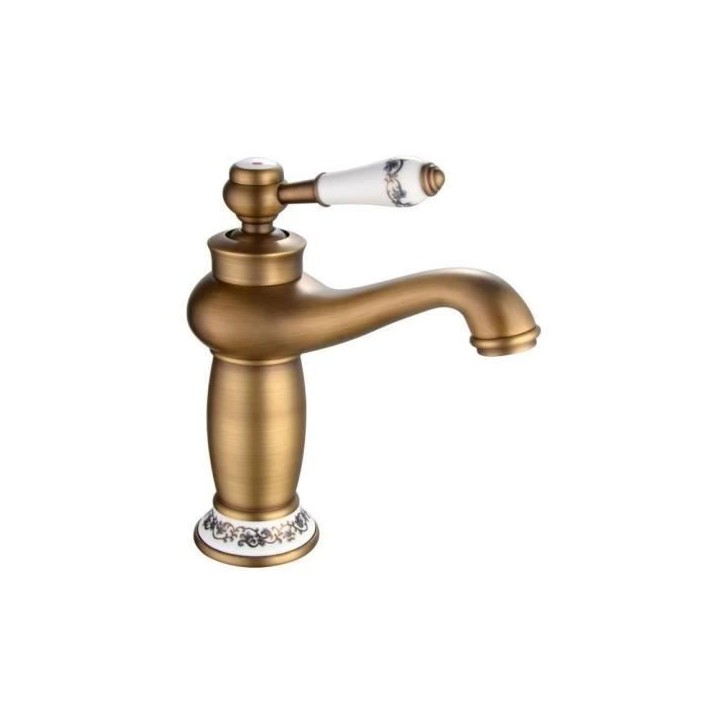 Mitigeur lavabo ROUSSEAU MARPLE vieux bronzé - cartouche céramique et aérateur réducteur de débit Mitigeur lavabo ROUSSEAU MARPLE vieux bronzé - cartouche céramique et aérateur réducteur de débit
