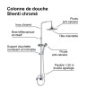 Edouard Rousseau - Colonne de douche avec robinetterie SHENTI - Chrom