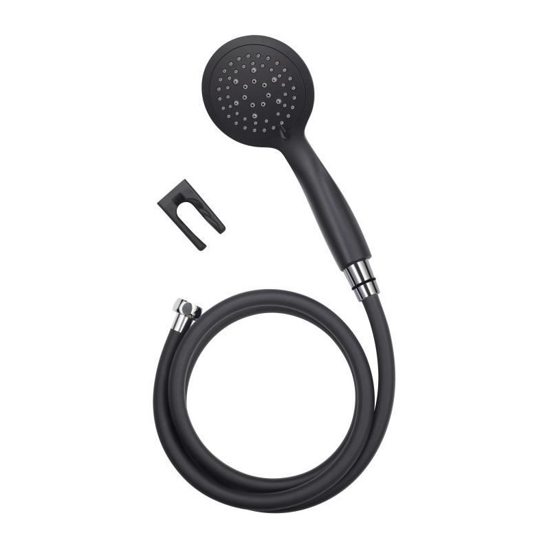 Douchette ROUSSEAU COMBIFLEX HEBE NOIR 5 jets - ABS - PVC lisse - 1,5m Douchette ROUSSEAU COMBIFLEX HEBE NOIR 5 jets - ABS - PVC lisse - 1,5m
