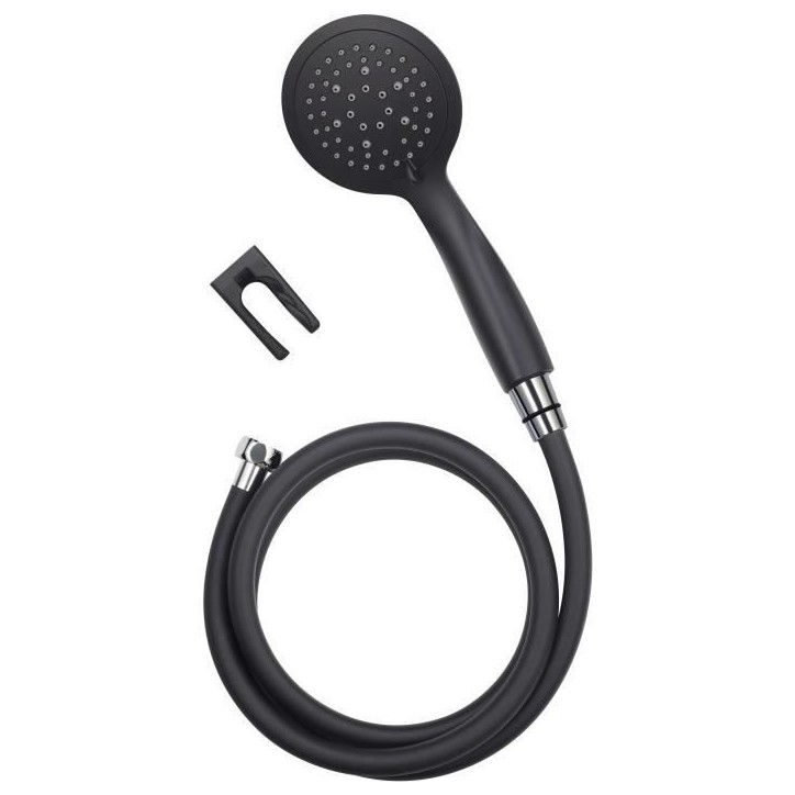 Douchette ROUSSEAU COMBIFLEX HEBE NOIR 5 jets - ABS - PVC lisse - 1,5m - noir Douchette ROUSSEAU COMBIFLEX HEBE NOIR 5 jets - ABS - PVC lisse - 1,5m - noir