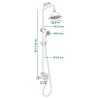 ROUSSEAU Colonne de douche avec robinet mitigeur mécanique Retro - Ch