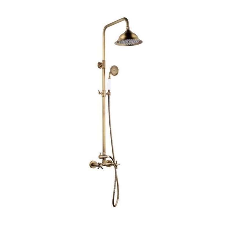 ROUSSEAU Colonne de douche avec robinet mélangeur Retro - Vieux-bronz