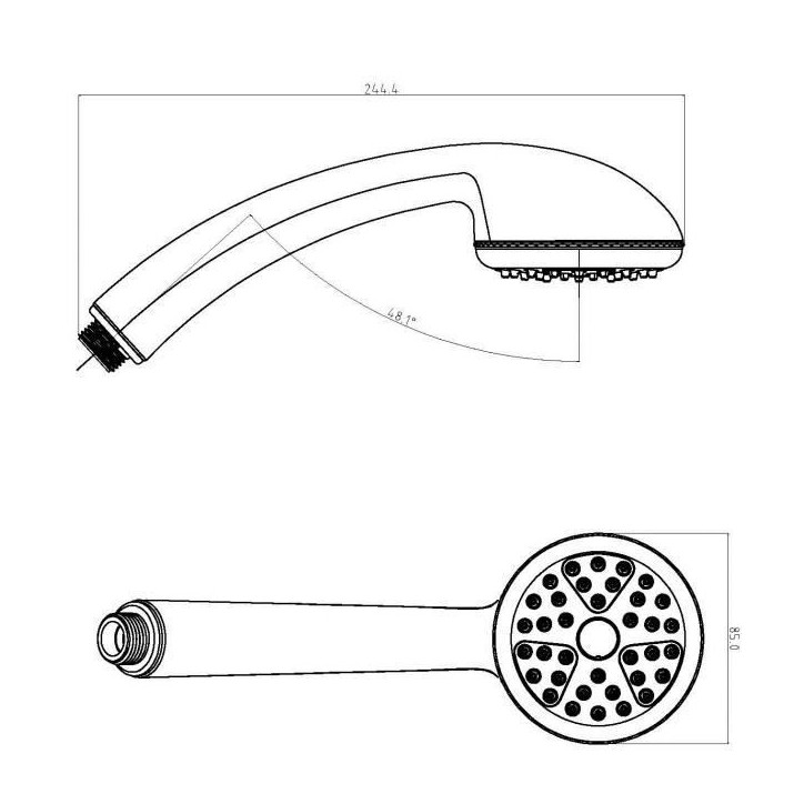 Douchette 1 jet Tamari Chrome - ROUSSEAU - ABS - Anti-calcaire - Economie d'eau - Garantie 5 ans Douchette 1 jet Tamari Chrome - ROUSSEAU - ABS - Anti-calcaire - Economie d'eau - Garantie 5 ans