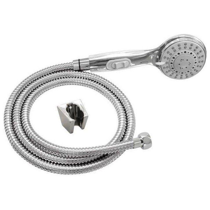 Pommeau de douche ROUSSEAU Combiné Flexible 3JETS STOP' O chromé Pommeau de douche ROUSSEAU Combiné Flexible 3JETS STOP' O chromé