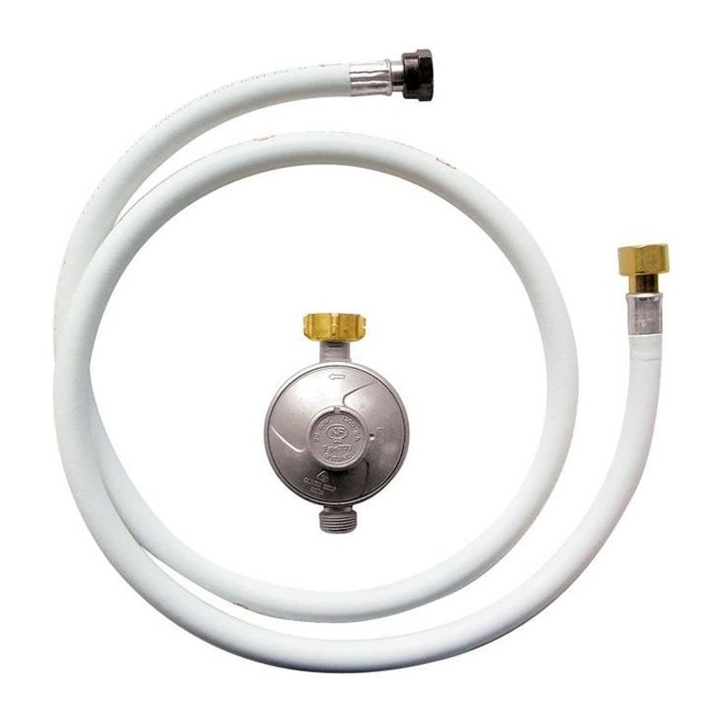 Détendeur butane ROUSSEAU M20X150 - Sécurité 1,3 kg/h - Tuyau 1m50 Détendeur butane ROUSSEAU M20X150 - Sécurité 1,3 kg/h - Tuyau 1m50