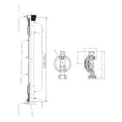 Détendeur butane ROUSSEAU M20X150 - Sécurité 1,3 kg/h - Tuyau 1m50