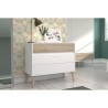 Commode - AALBORG - 3 tiroirs - Blanc - Style scandinave - 90,8 x 40 x