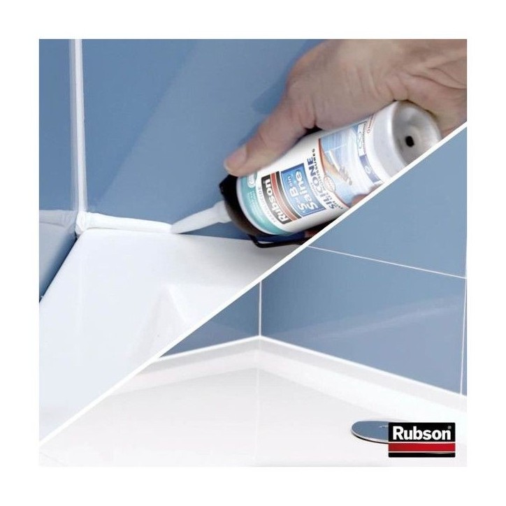 Silicone carrelage RUBSON transparent, 200 ml Mastic sans pistolet sdbs transpar Silicone carrelage RUBSON transparent, 200 ml Mastic sans pistolet sdbs transpar