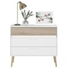 Commode - AALBORG - 3 tiroirs - Blanc - Style scandinave - 90,8 x 40 x