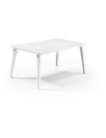Table de jardin - Allibert by KETER - Lima - Rectangulaire 160cm - Blanc - Pour 6 personnes - En résine