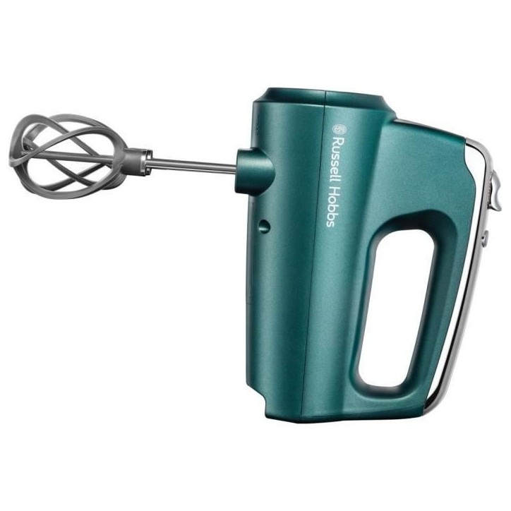 Batteur Mixeur Swirl - Russell Hobbs - 5 Vitesses - Fonction Turbo - Pétrin - Fouets - Turquoise