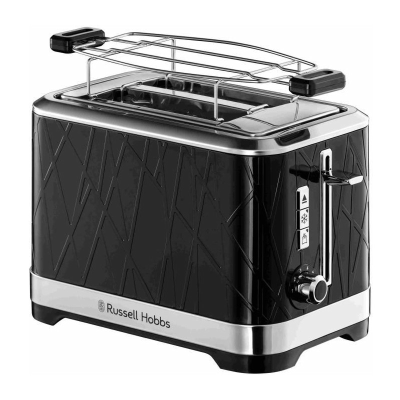 Grille-Pain - RUSSELL HOBBS - Structure Noir - 1500 W - Fentes extra l Grille-Pain - RUSSELL HOBBS - Structure Noir - 1500 W - Fentes extra l