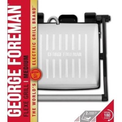 Grill électrique GEORGE FOREMAN - Ouverture 180°C - Plaques antiadh
