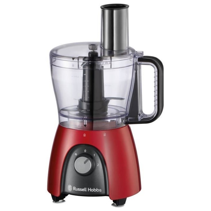 Robot culinaire - RUSSEL HOBBS - Desire Red - 600 W - 2 vitesses + pulse - Rouge
