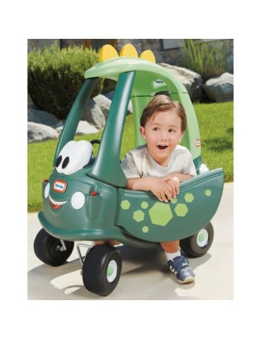 Little Tikes - Cosy Coupe Dino - Voiture pour enfants - Portes fonctionnelles - 4 roues - Plancher a retirer & 1 klaxon - 18 moi
