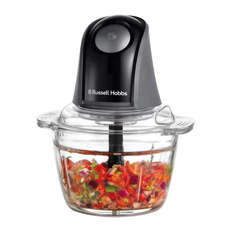 Mini Hachoir - RUSSEL HOBBS - Matte Charcoal - 200 W - 1 L - Noir Mini Hachoir - RUSSEL HOBBS - Matte Charcoal - 200 W - 1 L - Noir