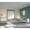 AALBORG Lit adulte 140x190 cm - Style Scandinave - Fabrication França