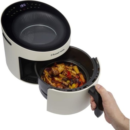 Friteuse sans huile RUSSELL HOBBS - SatisFry Air Panoramic 27420-56 - Capacité 5L - 10 programmes de cuisson - 1500W - Cream