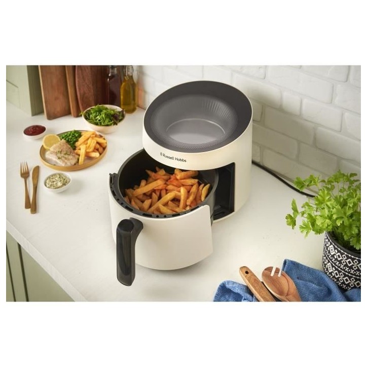 Friteuse sans huile RUSSELL HOBBS - SatisFry Air Panoramic 27420-56 - Capacité 5L - 10 programmes de cuisson - 1500W - Cream Friteuse sans huile RUSSELL HOBBS - SatisFry Air Panoramic 27420-56 - Capacité 5L - 10 programmes de cuisson - 1500W - Cream