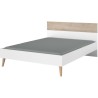 AALBORG Lit adulte 140x190 cm - Style Scandinave - Fabrication França