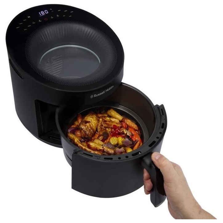 Friteuse sans huile RUSSELL HOBBS - SatisFry Air Panoramic 27420-56 - Capacité 5L - 10 programmes de cuisson - 1500W - Noir Friteuse sans huile RUSSELL HOBBS - SatisFry Air Panoramic 27420-56 - Capacité 5L - 10 programmes de cuisson - 1500W - Noir