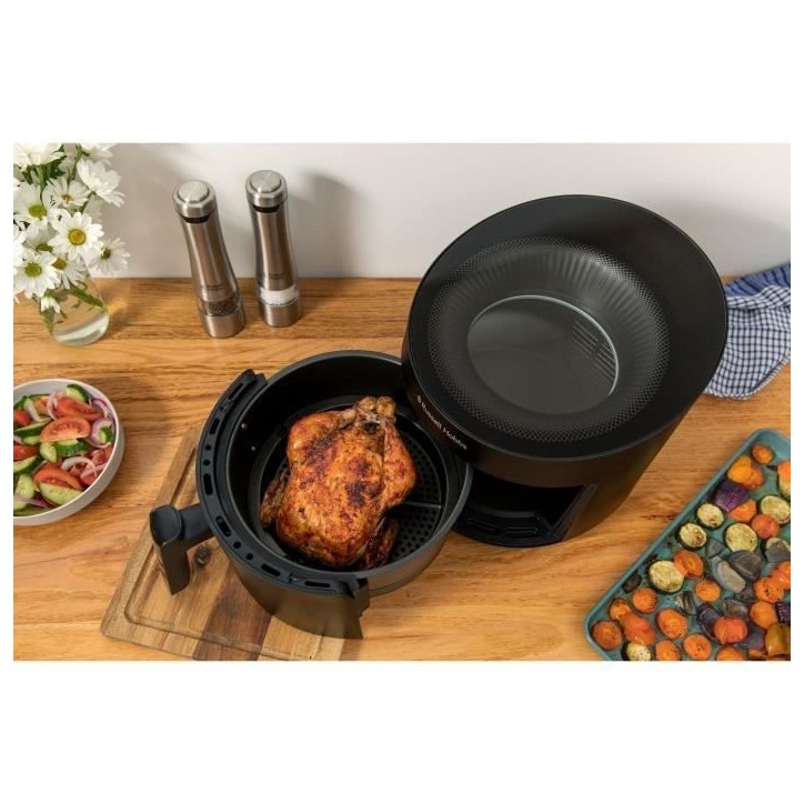 Friteuse sans huile RUSSELL HOBBS - SatisFry Air Panoramic 27420-56 - Capacité 5L - 10 programmes de cuisson - 1500W - Noir Friteuse sans huile RUSSELL HOBBS - SatisFry Air Panoramic 27420-56 - Capacité 5L - 10 programmes de cuisson - 1500W - Noir