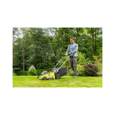 RYOBI - Tondeuse poussée 36V - Ø coupe 40 cm - ramassage et mulching - 1 batterie lithium+ 5,0 Ah et chargeur 1,7 A - RLM36X41