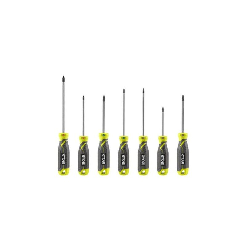 Jeu de 7 tournevis magnétiques RYOBI - RHSDS7PC Jeu de 7 tournevis magnétiques RYOBI - RHSDS7PC
