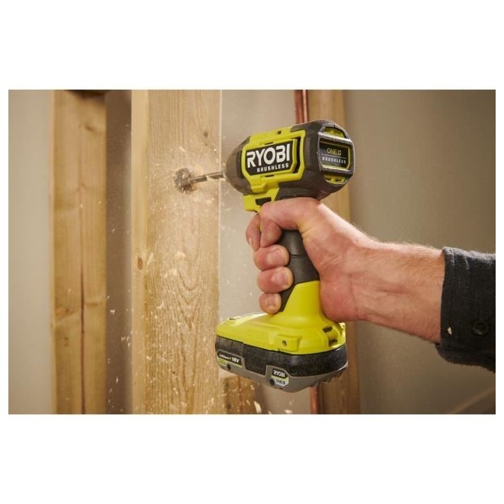 Visseuse a chocs - RYOBI - Brushless - 18V - 4 modes : 100 / 180 / 300 Nm / Mode Assist : vissage a fleur des matériaux Visseuse a chocs - RYOBI - Brushless - 18V - 4 modes : 100 / 180 / 300 Nm / Mode Assist : vissage a fleur des matériaux