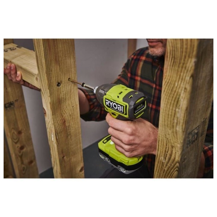 Visseuse a chocs - RYOBI - Brushless - 18V - 4 modes : 100 / 180 / 300 Nm / Mode Assist : vissage a fleur des matériaux Visseuse a chocs - RYOBI - Brushless - 18V - 4 modes : 100 / 180 / 300 Nm / Mode Assist : vissage a fleur des matériaux
