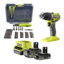 Perceuse-visseuse a percussion - RYOBI - BRUSHLESS - 18V - 54 Nm - 450