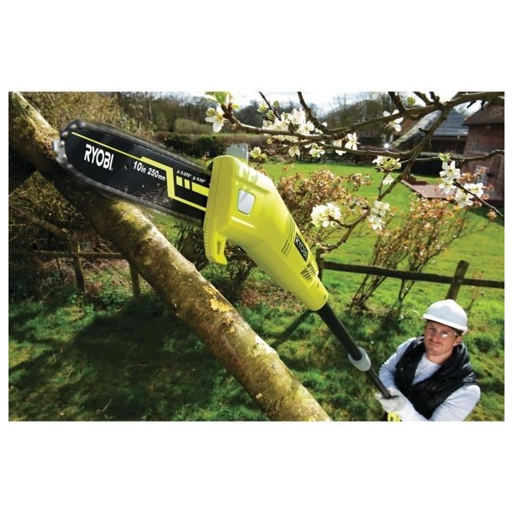 RYOBI - Élagueur sur perche 750 W - guide 25 cm incliné a 15° - 10 m/s - tube d'extension 90 cm fourni - RPP755E RYOBI - Élagueur sur perche 750 W - guide 25 cm incliné a 15° - 10 m/s - tube d'extension 90 cm fourni - RPP755E