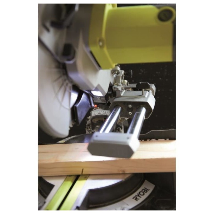 RYOBI - Scie a coupe d'onglets radiale 2 000 W - lame 254 mm 48 dents - capacité 90 x 300 mm a 90° - guidage laser et LED - EM RYOBI - Scie a coupe d'onglets radiale 2 000 W - lame 254 mm 48 dents - capacité 90 x 300 mm a 90° - guidage laser et LED - EM