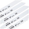 RYOBI - Blister 6 lames panachées scie sabre longueur 100 / 152 mm bo