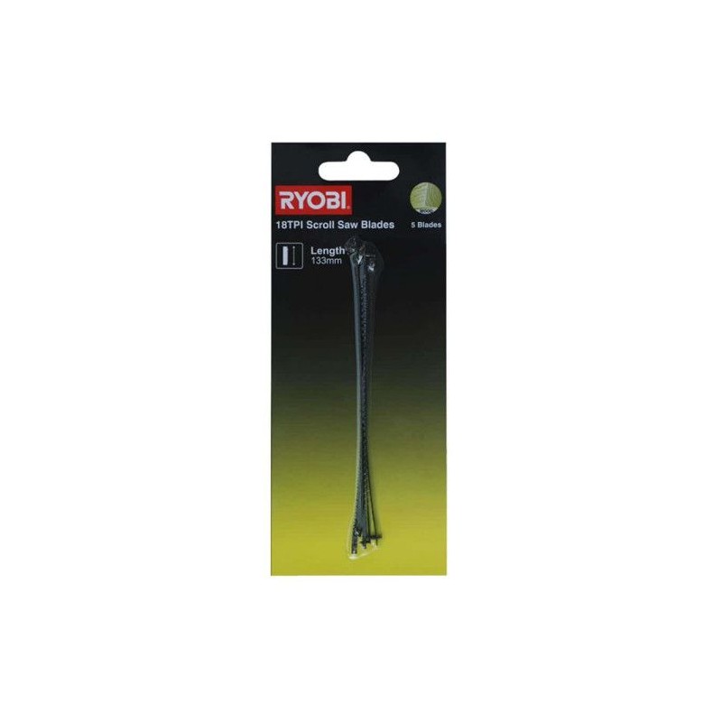 RYOBI - 5 lames a chantourner 18 TPI 133 mm pour scie a chantourner RS