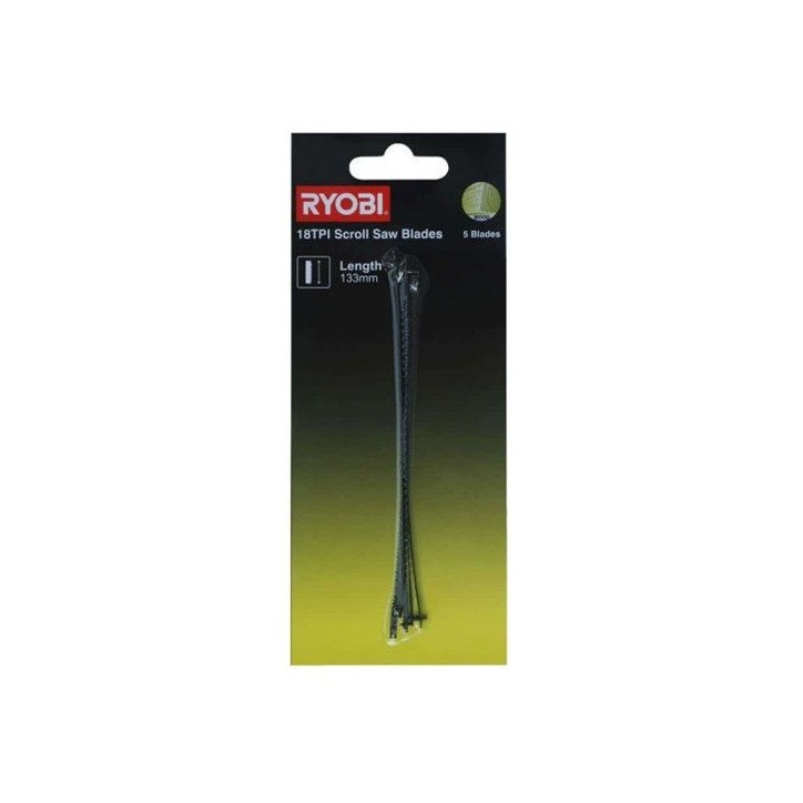 RYOBI - 5 lames a chantourner 18 TPI 133 mm pour scie a chantourner RSW1240G - SSB18TPI