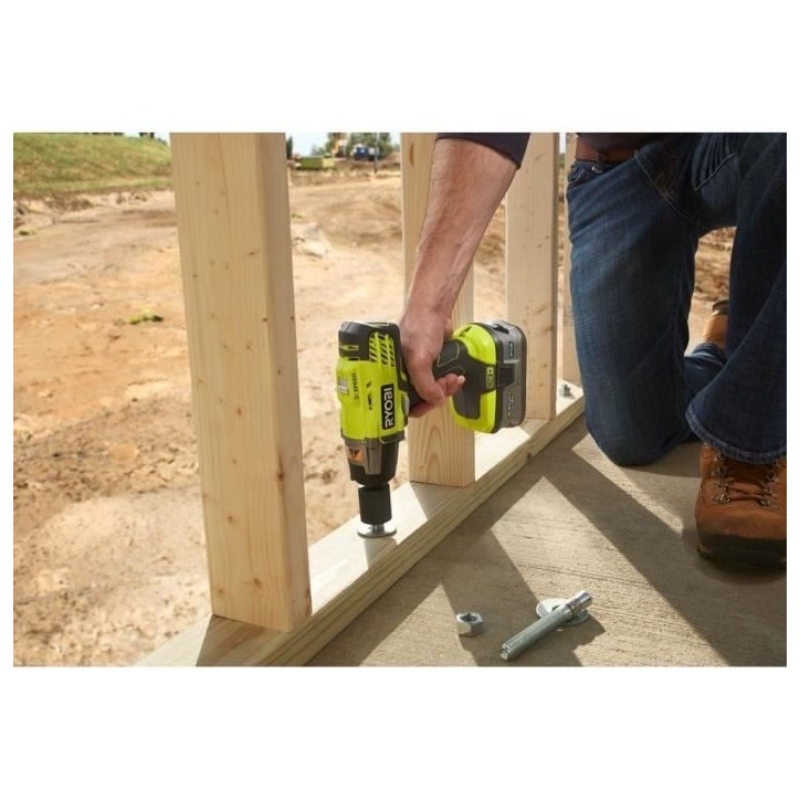 RYOBI - Boulonneuse a chocs 18V ONE+ - 3 modes : 180/240/400 Nm - emmanchement carré 1/2 - Avec 1 adaptateur 1/4'' - R18IW3-0 RYOBI - Boulonneuse a chocs 18V ONE+ - 3 modes : 180/240/400 Nm - emmanchement carré 1/2 - Avec 1 adaptateur 1/4'' - R18IW3-0