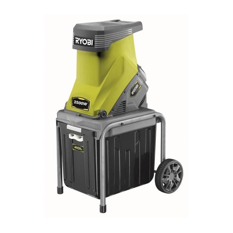 RYOBI - Broyeur de végétaux 2500 W - plateau porte-couteaux - capaci RYOBI - Broyeur de végétaux 2500 W - plateau porte-couteaux - capaci
