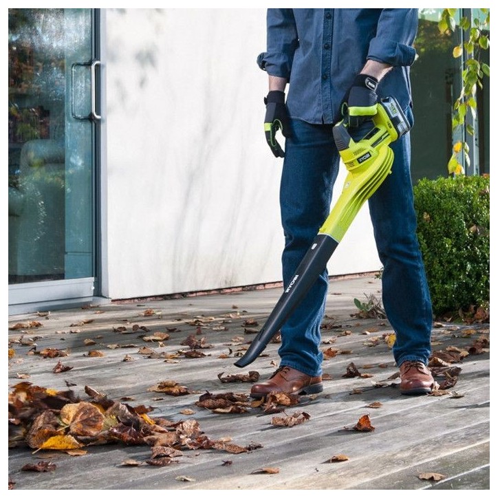 RYOBI - Souffleur 18V ONE+ - vitesse max. soufflerie 245 km/h - débit air max. : 2,6 m³/min - sans batterie ni chargeur - OBL1 RYOBI - Souffleur 18V ONE+ - vitesse max. soufflerie 245 km/h - débit air max. : 2,6 m³/min - sans batterie ni chargeur - OBL1