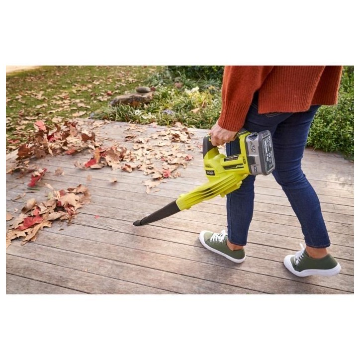 RYOBI - Souffleur 18V ONE+ - vitesse max. soufflerie 245 km/h - débit air max. : 2,6 m³/min - sans batterie ni chargeur - OBL1 RYOBI - Souffleur 18V ONE+ - vitesse max. soufflerie 245 km/h - débit air max. : 2,6 m³/min - sans batterie ni chargeur - OBL1