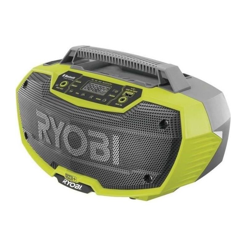 RYOBI - Radio de chantier 18V ONE+ stéréo Bluetooth AM/FM - port de RYOBI - Radio de chantier 18V ONE+ stéréo Bluetooth AM/FM - port de