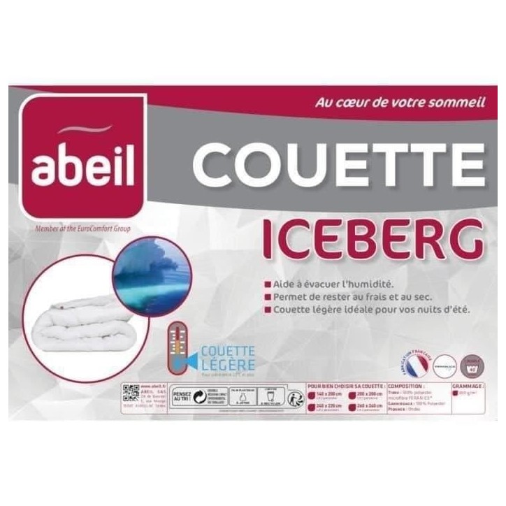ABEIL Couette légere ICEBERG 200x200cm ABEIL Couette légere ICEBERG 200x200cm