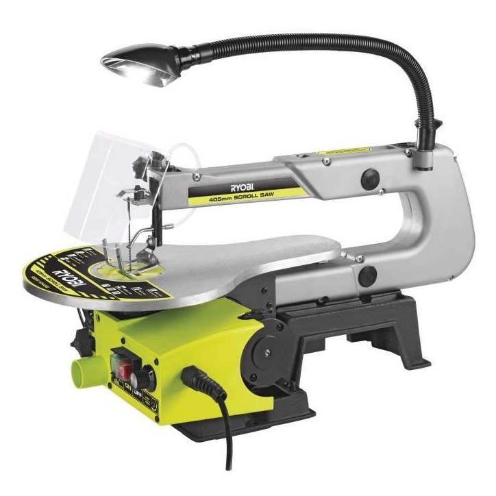 RYOBI - Scie a chantourner 70W - lame 127mm - course de lame 20mm + lame 127mm, clés de service & adaptateur pour lames - RSW12 RYOBI - Scie a chantourner 70W - lame 127mm - course de lame 20mm + lame 127mm, clés de service & adaptateur pour lames - RSW12