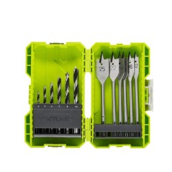 RYOBI - Coffret empilable perçage bois 12 accessoires (6 forets + 6 m