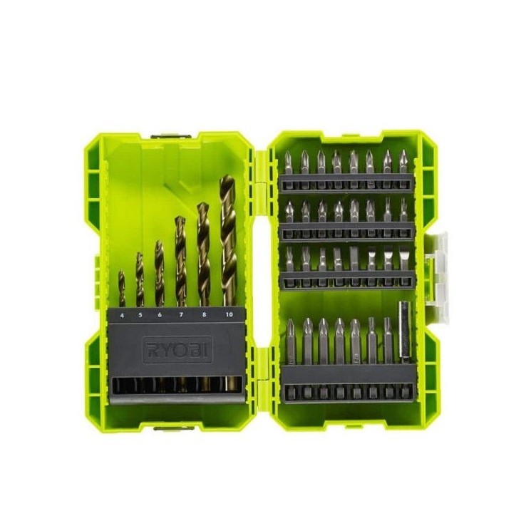 RYOBI - Coffret empilable 38 accessoires mixtes perçage - vissage : 6 forets HSS + embouts & 1 porte-embout - RAK38SDD RYOBI - Coffret empilable 38 accessoires mixtes perçage - vissage : 6 forets HSS + embouts & 1 porte-embout - RAK38SDD