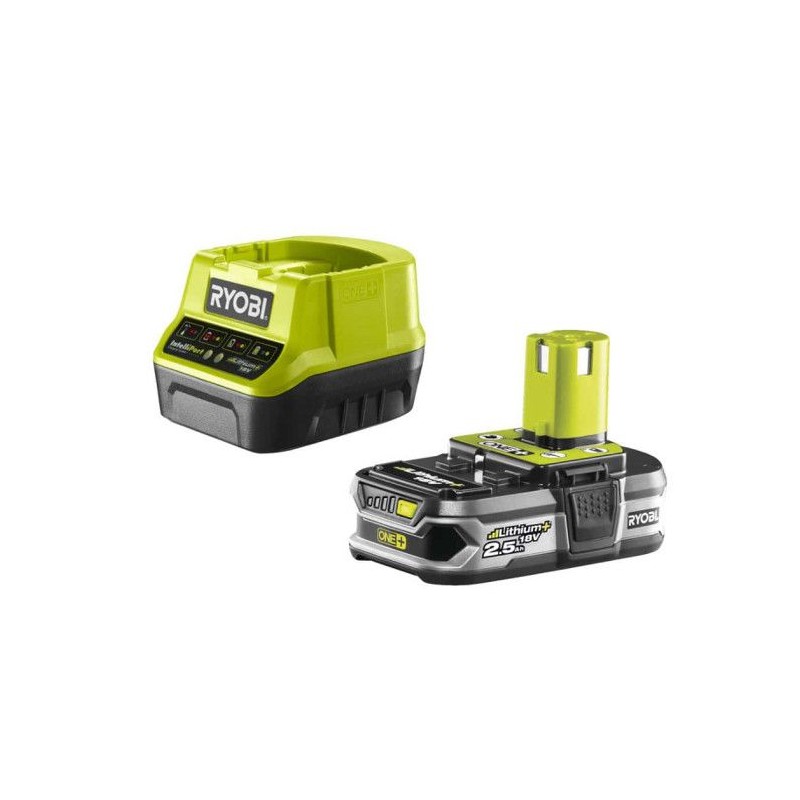 RYOBI - 1 batterie lithium+ 18V ONE+ 2,5 Ah et 1 chargeur rapide 2,0 A