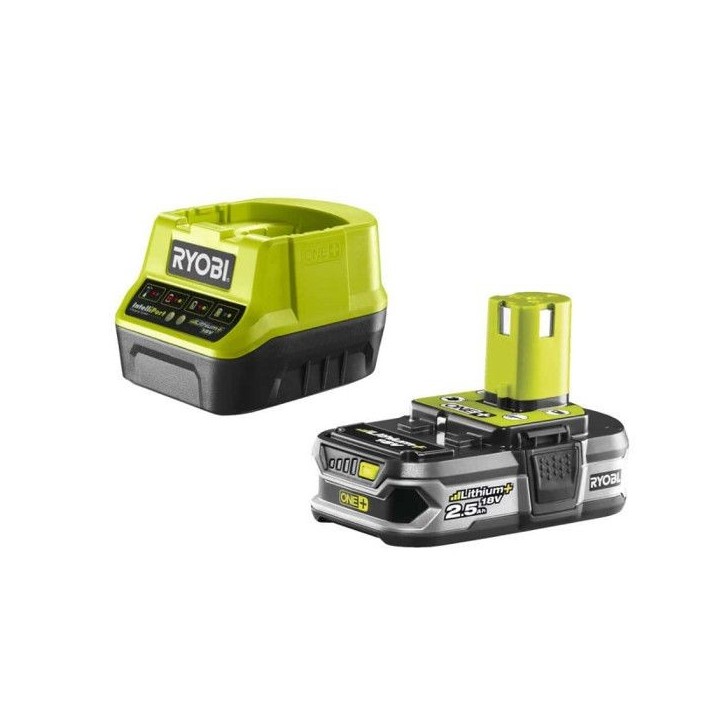 RYOBI - 1 batterie lithium+ 18V ONE+ 2,5 Ah et 1 chargeur rapide 2,0 A - RC18120-125 RYOBI - 1 batterie lithium+ 18V ONE+ 2,5 Ah et 1 chargeur rapide 2,0 A - RC18120-125