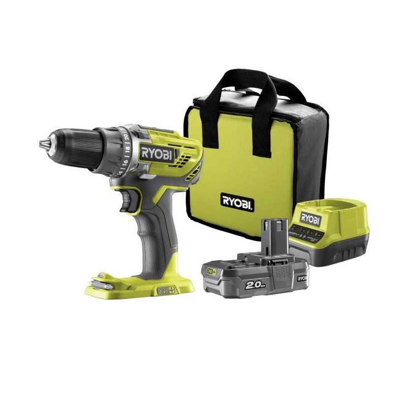RYOBI - Perceuse-visseuse 18V ONE+ - 50 Nm - 500-1800 tr/min - mandrin RYOBI - Perceuse-visseuse 18V ONE+ - 50 Nm - 500-1800 tr/min - mandrin